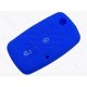 Силіконовий синій чохол для викидного ключа Volkswagen, Skoda, Seat, 2 кнопки