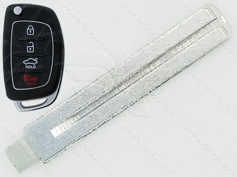 Лезо викидного ключа Hyundai, TOY48, коротке кріплення
