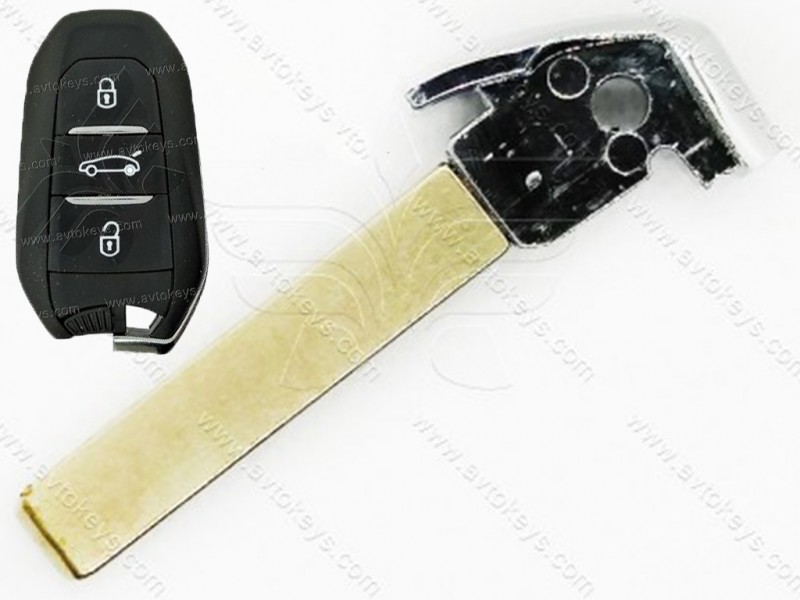 Лезо смарт ключа Citroen С3/ C4, Peugeot 301/ 308/ 508, HU83