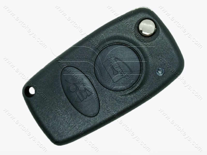 Корпус викидного ключа Alfa Romeo 166, 2 кнопки, лезо SIP16, лого