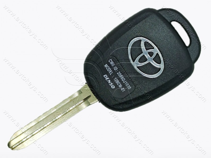 Корпус ключа Toyota Corolla, Altis, Camry та інші, 2+1 кнопки, лезо TOY43, лого