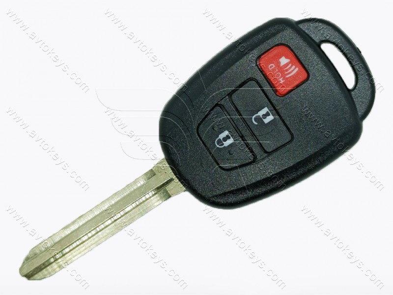 Корпус ключа Toyota Corolla, Altis, Camry та інші, 2+1 кнопки, лезо TOY43, лого