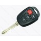 Корпус ключа Toyota Corolla, Altis, Camry та інші, 3+1 кнопки, лезо TOY43, лого