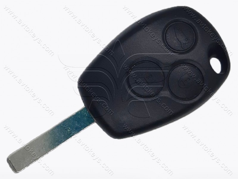Корпус ключа Renault Kangoo, Master, Clio та інші, 3 кнопки, лезо VA2, лого