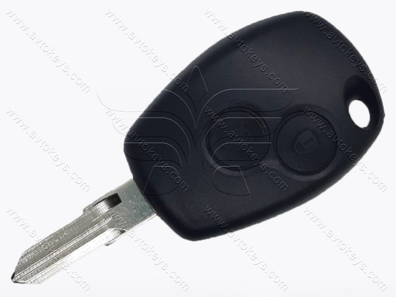 Корпус ключа Renault Kangoo, Twingo та інші, 2 кнопки, лезо VAC102, лого