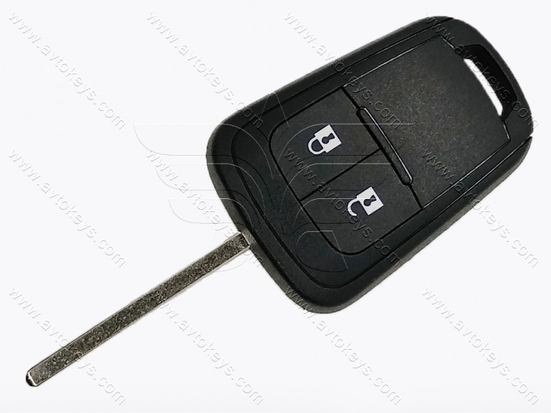 Корпус ключа Opel 2 кнопки, лезо HU100