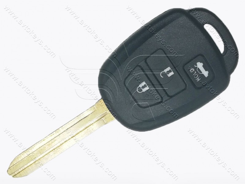 Корпус ключа Toyota, 3 кнопки, лезо TOY43, без лого