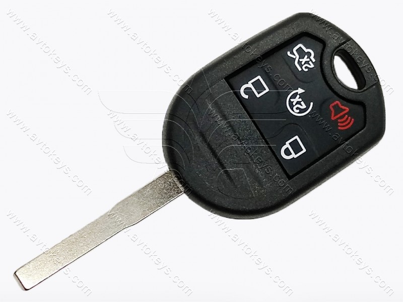 Корпус ключа Ford Fiesta, кнопки 4+1, лезо HU101