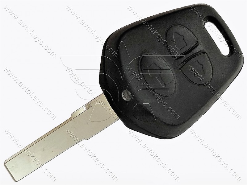 Корпус ключа Porsche 911 Targa, Boxster та інші, 3 кнопки, лезо HU66