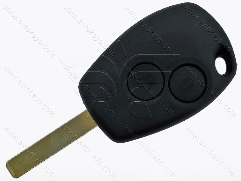 Корпус ключа Renault, Nissan, 2 кнопки, лезо VA2