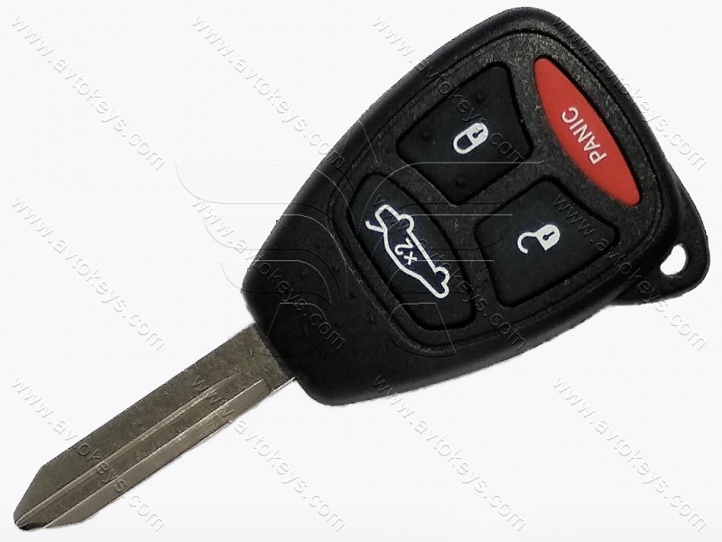 Корпус ключа Chrysler/Doodge/Jeep 3+1 кнопки тип 1, лезо СY22