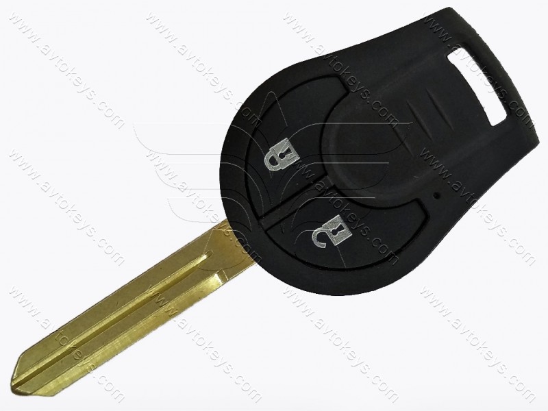 Корпус ключа Nissan Juke та інші, 2 кнопки, лезо NSN14