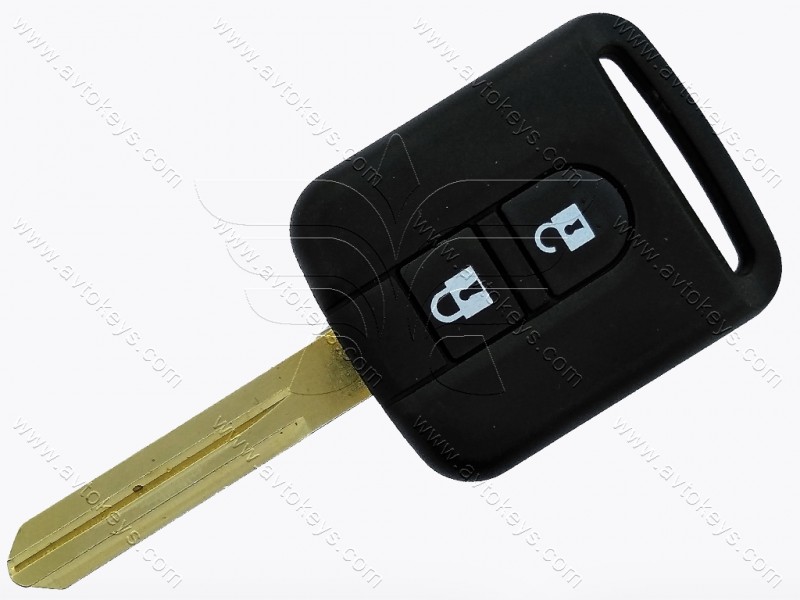 Корпус ключа Nissan, 2 кнопки, лезо NSN14, без логотипу