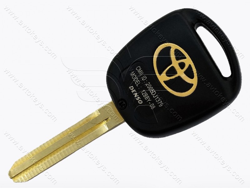 Корпус ключа Toyota Corolla, Prius, Avensis Verso та інші, 3 кнопки, лезо TOY43, лого