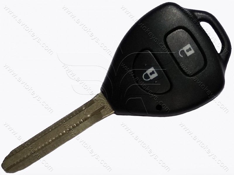 Корпус ключа Toyota Corolla, Rav4, Auris та інші, 2 кнопки, лезо TOY43, без лого