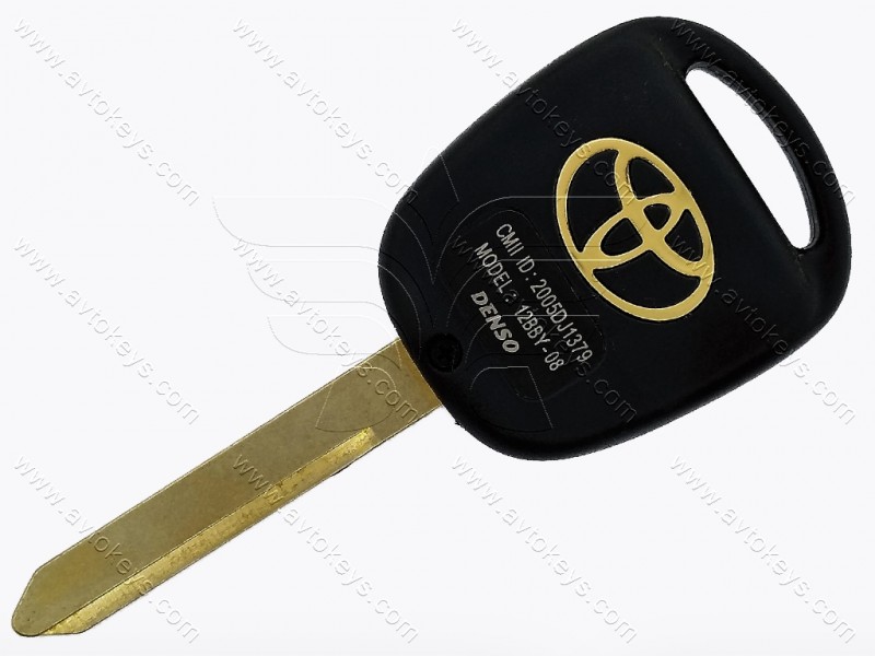 Корпус ключа Toyota Avensis, Corolla, Yaris та інші, 2 кнопки, лезо TOY47, лого