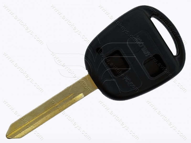 Корпус ключа Toyota Avensis, Corolla, Yaris та інші, 2 кнопки, лезо TOY47, лого