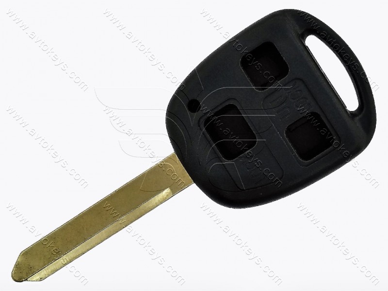 Корпус ключа Toyota Avensis, Corolla, Yaris та інші, 3 кнопки, лезо TOY47, без лого