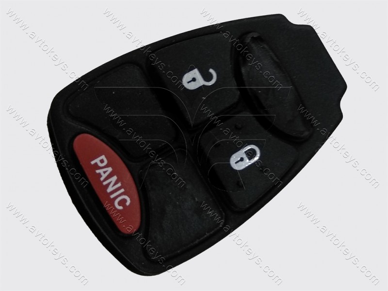 Chrysler/Doodge/Jeep кнопки (гумові) для ключа, 2+1 кнопки, тип 2
