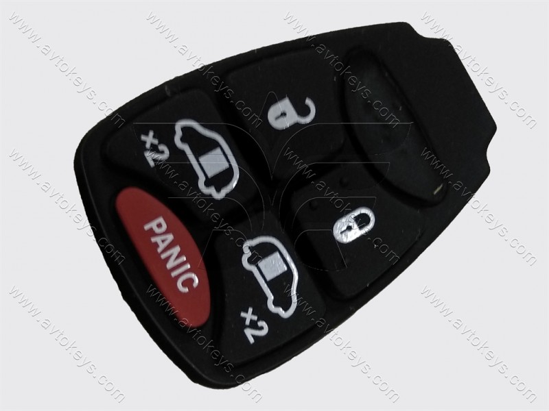 Chrysler/Doodge/Jeep кнопки (гумові) для ключа, 4+1 кнопки