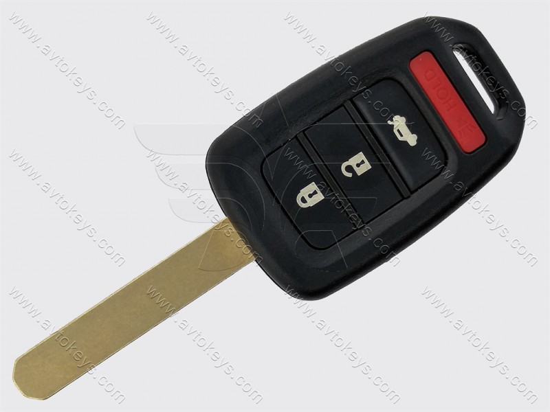 Корпус ключа Honda CR-V, HR-V та інші, 3+1 кнопки, лезо HON66, без лого
