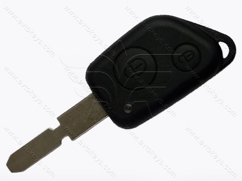 Корпус ключа Peugeot 406, 2 кнопки, лезо NE78