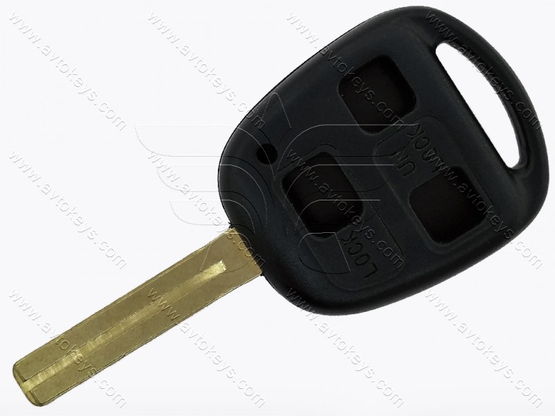 Корпус ключа Lexus IS300, RX300, ES300 та інші, 3 кнопки, лезо TOY48 (коротке)