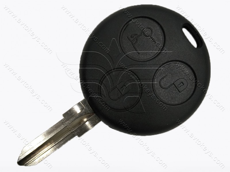 Корпус ключа Smart Fortwo, Roadster, 3 кнопки, лезо YM23R