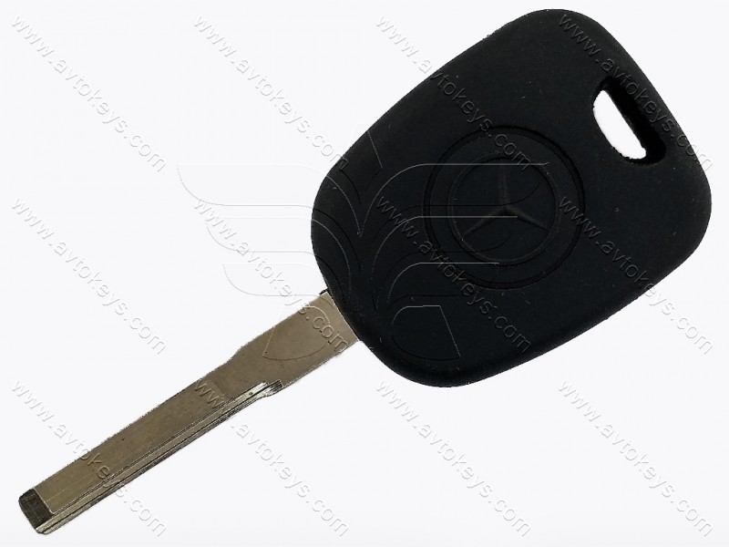 Корпус ключа з місцем під чіп Mercedes C-class, E-class, ML-class, лезо HU64, з лого