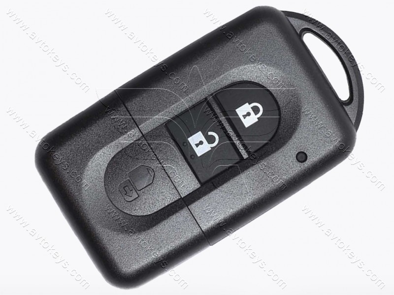 Корпус смарт ключа Nissan Qashqai, X-Trail, Micra, Note, Tiida та інші, 2 кнопки, лезо NSN14, без лого