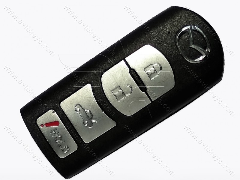 Корпус смарт ключа Mazda 3+1 кнопки, тип 2