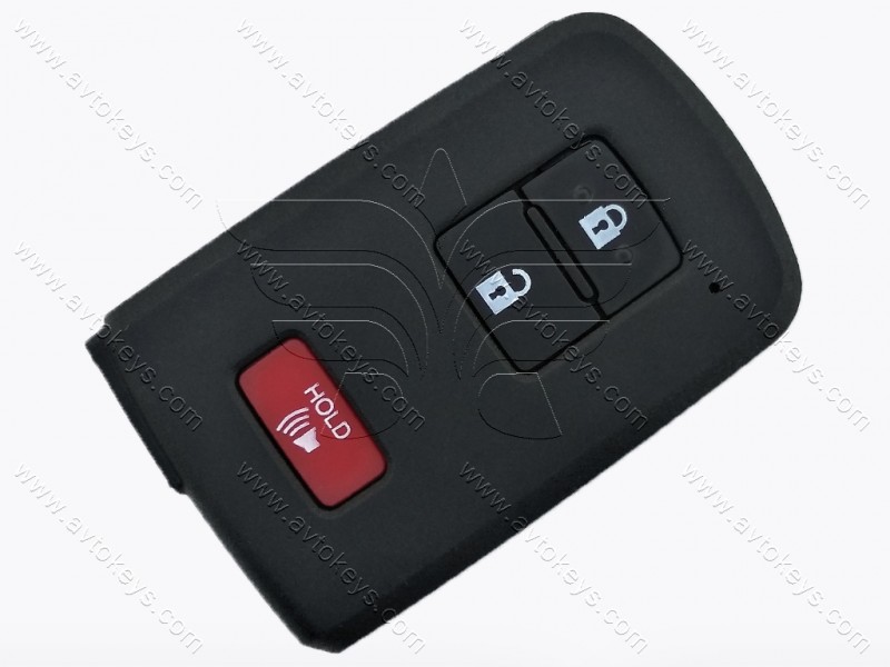 Корпус смарт ключа Toyota RAV4, Prius, Highlander та інші, 2+1 кнопки