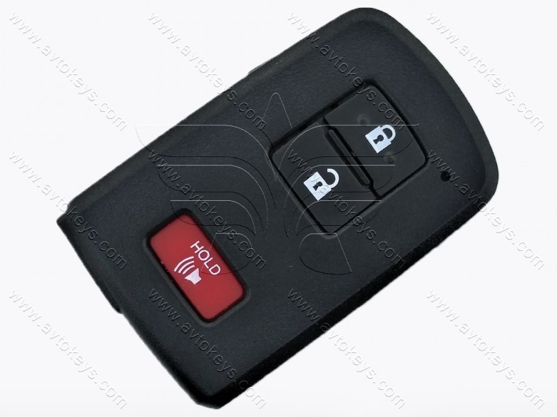 Корпус смарт ключа Toyota RAV4, Prius, Highlander та інші, 2+1 кнопки, OEM