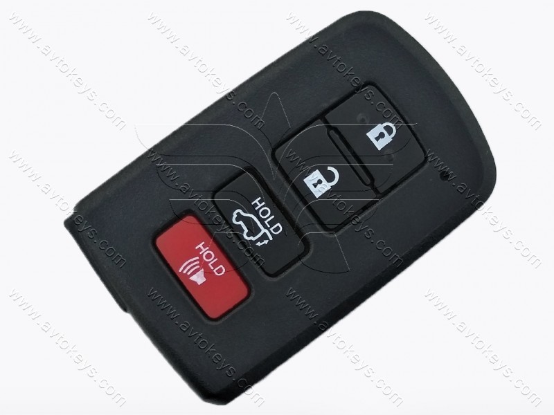 Корпус смарт ключа Toyota RAV4, Highlander, 3+1 кнопки, OEM