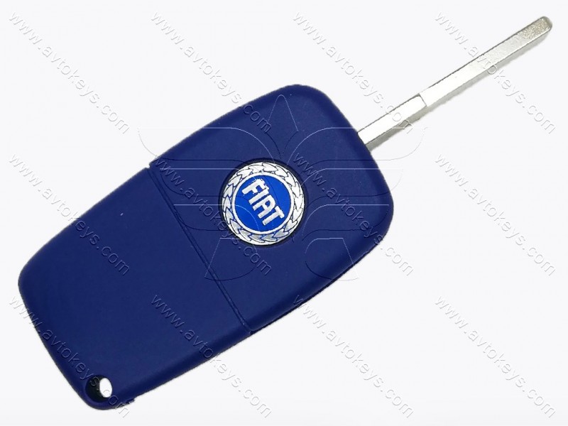 Корпус викидного ключа Fiat, 3 кнопки, лезо SIP22, кріплення батарейки ззаду