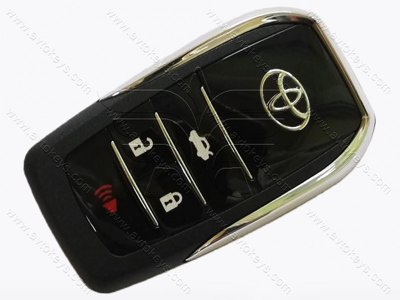 Корпус викидного ключа Toyota Rav4, Camry, Corolla, 3+1 кнопки, лезо TOY43, під переробку
