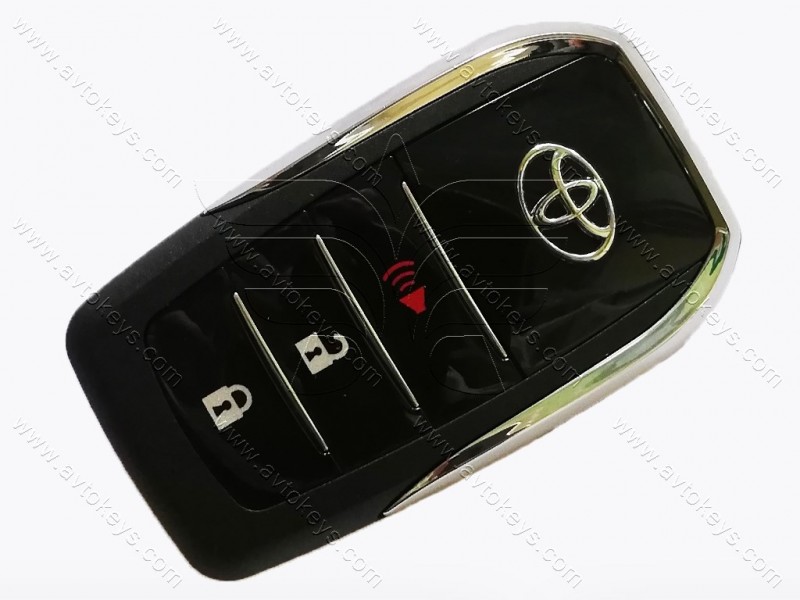 Корпус викидного ключа Toyota Highlander, Rav4, Camry, Corolla, Prius C, 4Runner та інші, 2+1 кнопки, лезо TOY43, під переробку