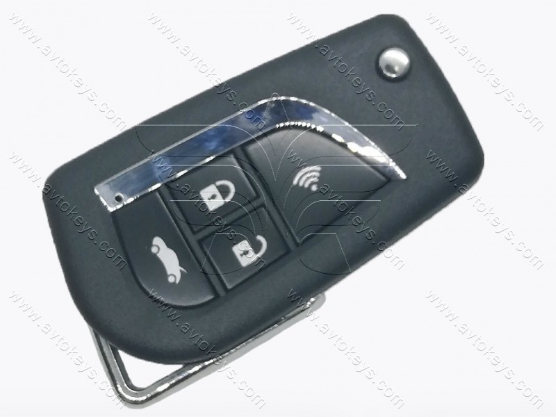 Корпус викидного ключа Toyota Rav 4, Camry, Corolla, кнопки 3+1, лезо TOY43, під переробку