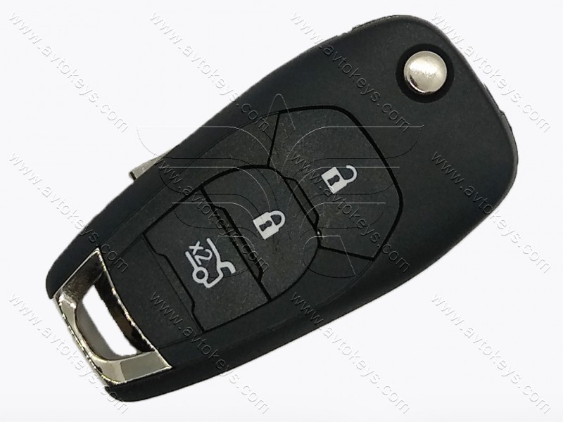 Корпус викидного ключа Chevrolet Cruze 16-19, 3 кнопки, лезо HU100