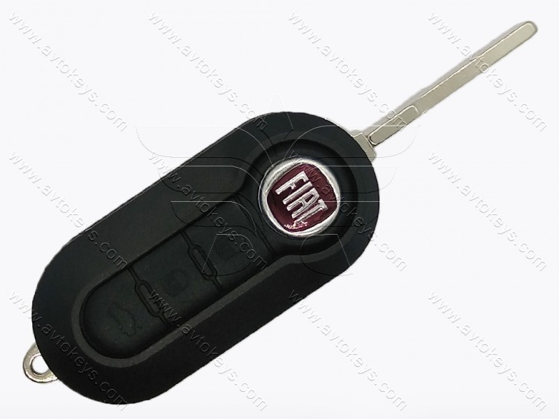 Корпус викидного ключа Fiat, 3 кнопки, лезо SIP22, тип 1, чорні кнопки