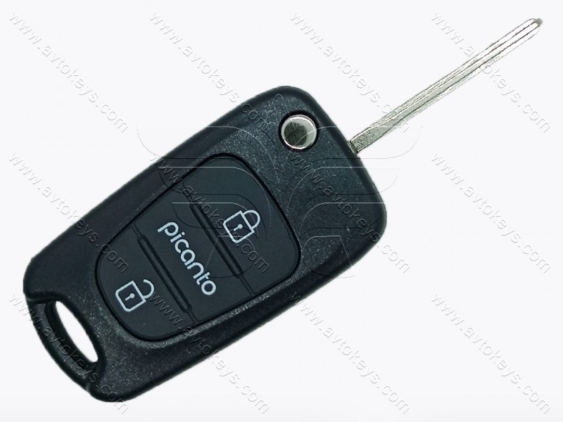 Корпус викидного ключа Kia Picanto, 3 кнопки, лезо TOY49