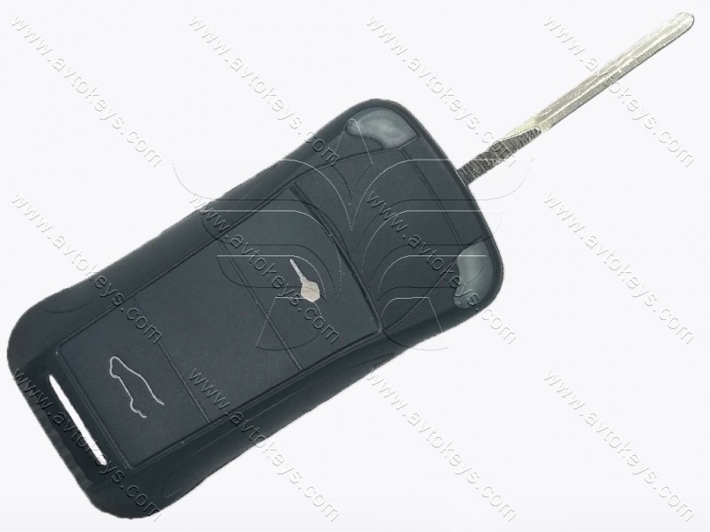 Корпус викидного ключа Porsche Cayenne, 2 кнопки, лезо HU66