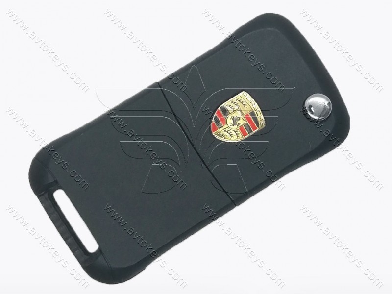 Корпус викидного ключа Porsche Cayenne, кнопки 3+1, лезо HU66