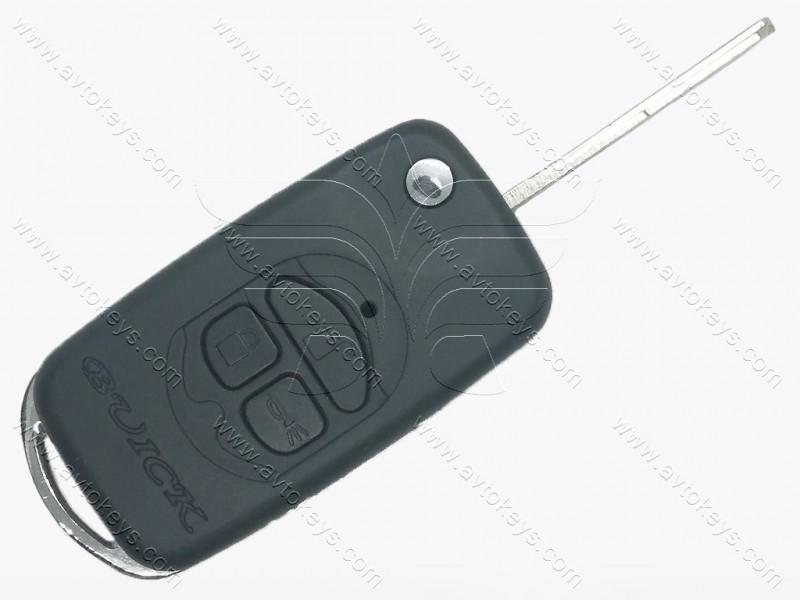 Корпус викидного ключа Buick, 3 кнопки, лезо DWO4R, під переробку