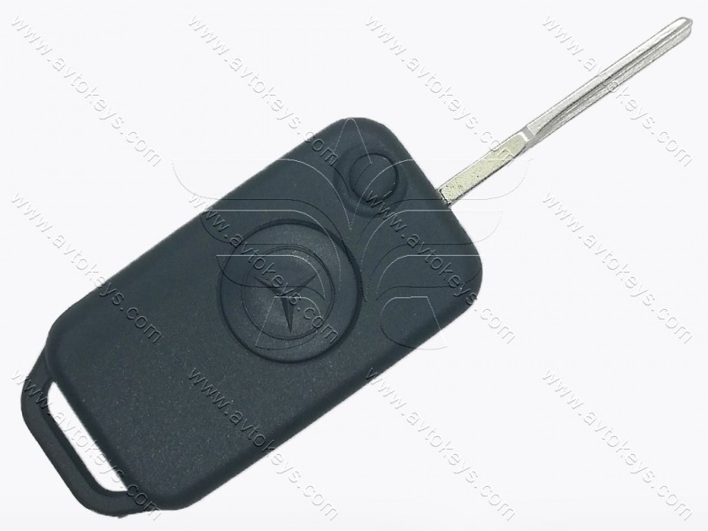 Корпус викидного ключа Mercedes E-class та інші, 1 кнопка, лезо HU64, з ІЧ портом, з лого