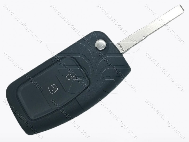 Корпус викидного ключа Ford Fiesta, Focus та інші, 2 кнопки, лезо HU101