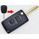 Корпус викидного ключа Citroen/Peugeot, 2 кнопки, лезо SX9, під переробку