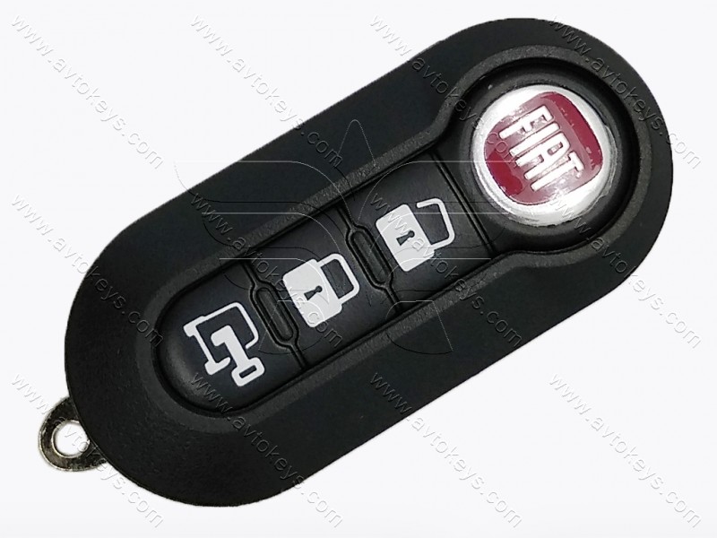 Корпус викидного ключа Fiat, 3 кнопки, лезо SIP22, тип 2, білі кнопки