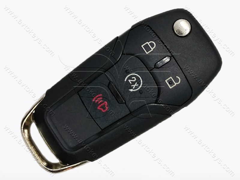 Корпус викидного ключа Ford F-150/F-250/F-350/F-450/F-550, Ranger, Raptor, 3+1 кнопки, лезо HU101