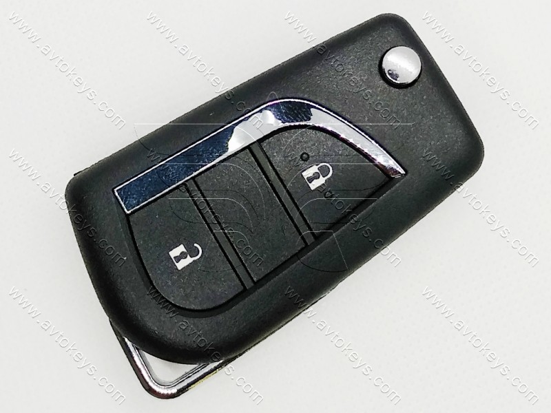 Корпус викидного ключа Toyota, 2 кнопки, з місцем під батарейку 2016, лезо TOY51